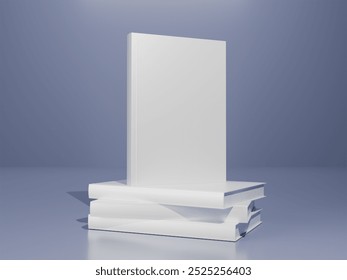 3d Render blank book for mockup design book cover