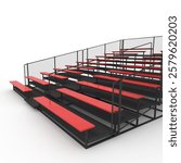 3d render Bleachers design element. Furniture