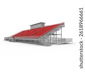 3d render Bleachers design element. Furniture