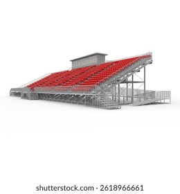 3d render Bleachers design element. Furniture
