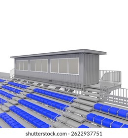 3d render Bleachers design element. Furniture