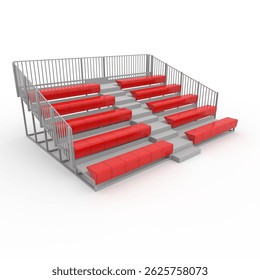 3d render Bleachers design element. Furniture