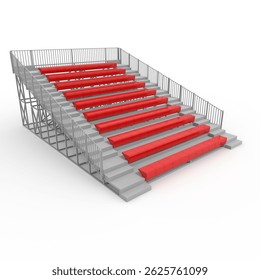 3d render Bleachers design element. Furniture