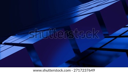 a lot 3d render blue cube wallpaper