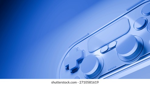 3d render blue game controller wallpaper