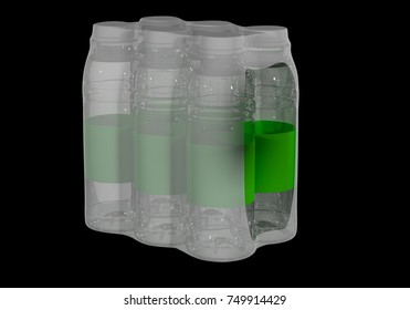 3D Render Bottle Shrink Illustration
