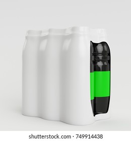 3D Render Bottle Shrink Illustration
