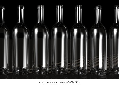 3D render of Bottles