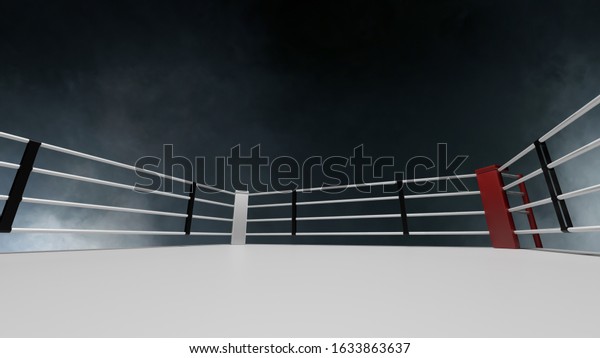 3d Render Boxing Ring On Smoke Stock Illustration 1633863637 | Shutterstock