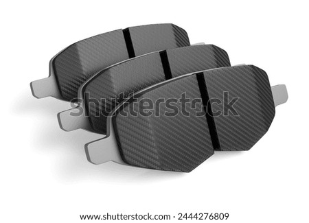 3D Render of Brake Pads Realistic on white Background. 3d illustration
