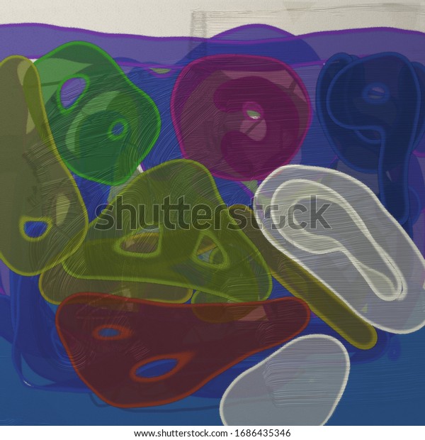 3d Render Bright Colours Lines On Stock Illustration 1686435346