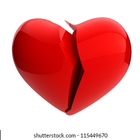 3d Render Of A Broken Heart