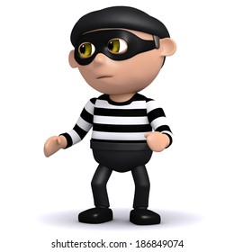 3d Render Of A Burglar