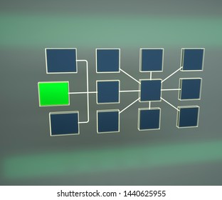 3d Render Of Business Network Topology. Structure Of Network Topology. Network Connections. Teamwork