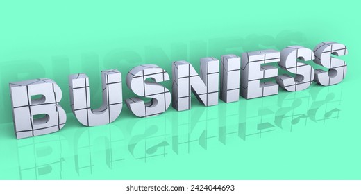 3D Render Business Text - 3D Text Business For Your Project 