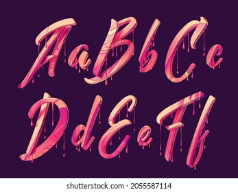 3d Render Of Calligraphic Font With Dripping Effect