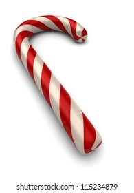 3d Render Of A Candy Cane