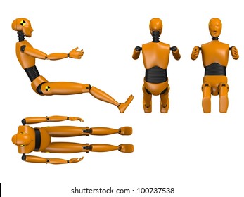 3d  Render Of Car Test Dummy