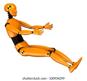 3d  Render Of Car Test Dummy