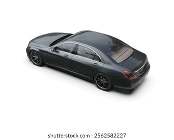 3d render: Car White Blank Template, 3d White Car Icon with Shadow, Business Sedan Car on White Background, Car Isolated, Automobile Isolated, Automobile Service Sign, Auto Body, Automobile Industry