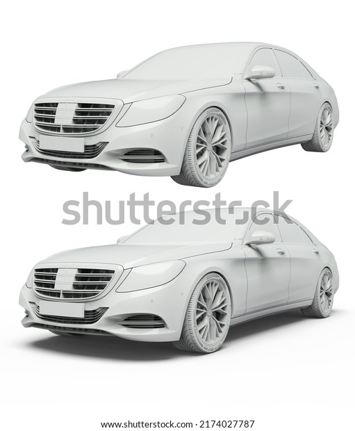 3d render: Car White Blank Template, 3d White\
Car Icon with Shadow, Business Sedan Car on White Background, Car\
Isolated, Automobile Isolated, Automobile Service Sign, Auto Body,\
Automobile Industry