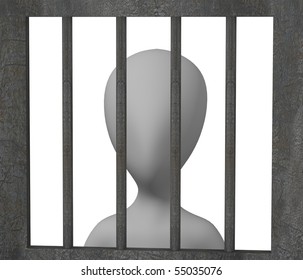 3d Render Cartoon Character Prison Door Stock Illustration 55035076 ...