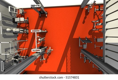 3d render of cartoon character training