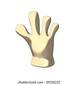 3d Render Of Cartoon Hand