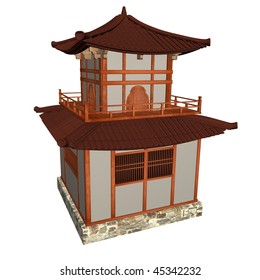 3d Render Of Chinese Temple