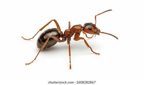 3d render close up of ant isolated on solid background