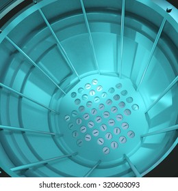 3d Render Of A Close Up Of A Nuclear Reactor Core.