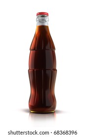 3d render cola bottle (clipping path)