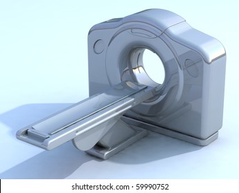 3d Render Of A Computed Axial Tomography Ct Or Cat Scanner On White Background