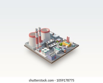 3D Render concept factory