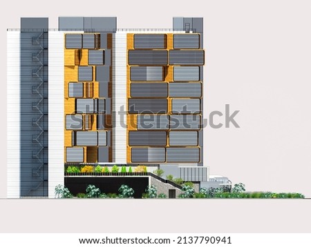 Similar – Image, Stock Photo Deconstructivism | The architect had folded the plan incorrectly