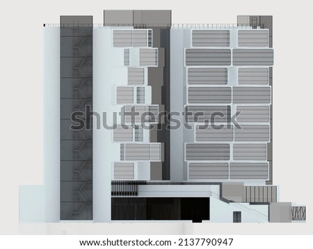 Similar – Image, Stock Photo Deconstructivism | The architect had folded the plan incorrectly