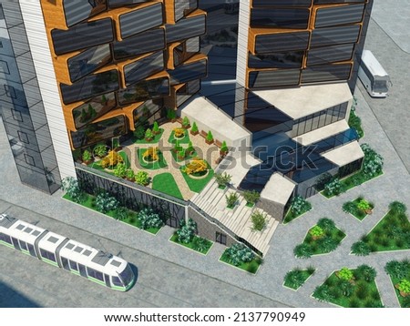 Similar – Image, Stock Photo Deconstructivism | The architect had folded the plan incorrectly