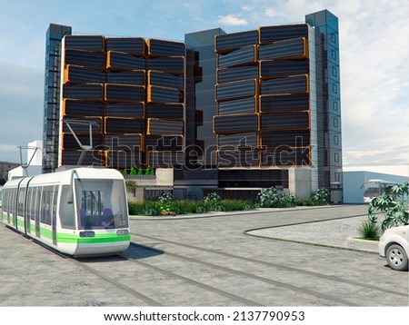 Similar – Image, Stock Photo Deconstructivism | The architect had folded the plan incorrectly