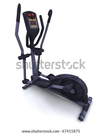 3D render of a crosstrainer isolated on white