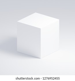 3d Render Cube On White Background Stock Illustration 1276952455 ...