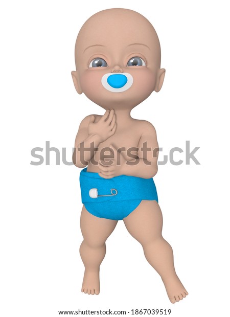 3d Render Cute Toon Baby Stock Illustration 1867039519 | Shutterstock