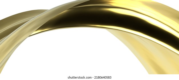 3d Render Of Dark And Gold Cloth. Iridescent Holographic Foil.  