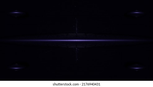 3d Render With Dark And Purple Techno Background