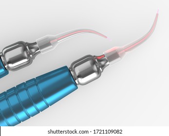 3d Render Of Dental Diode Lasers. The Concept Of Using Laser Therapy In The Treatment Of Gums