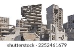 3d render A deserted city without people.