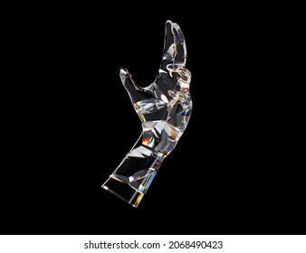 3d Render Diamond Hand Science