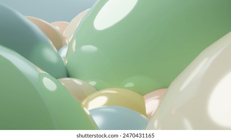 Renderizado 3D bolas brillantes