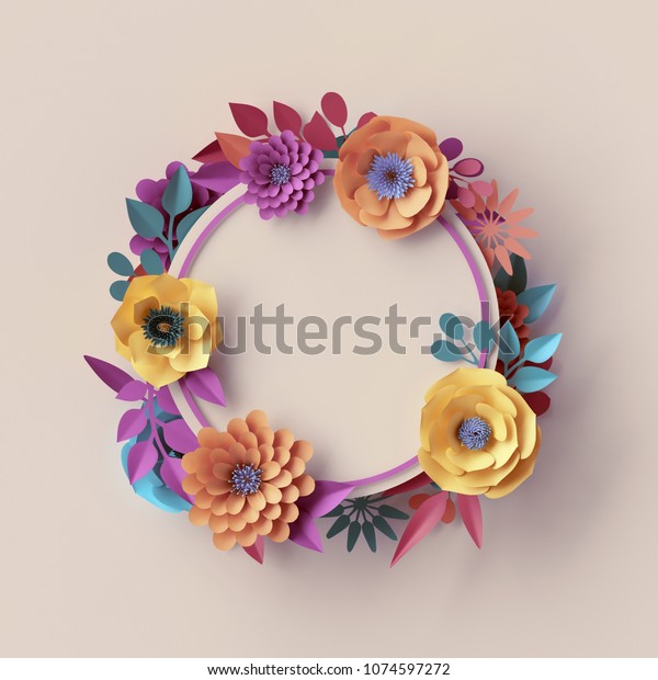 Download Ilustrasi Stok 3d Render Digital Illustration Abstract Frame 1074597272