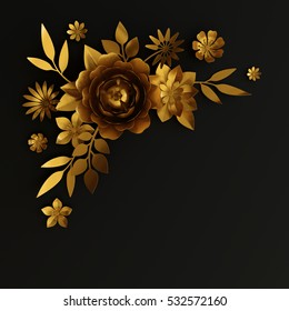 Golden Flower Images Stock Photos Vectors Shutterstock