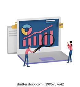 3D render digital marketing